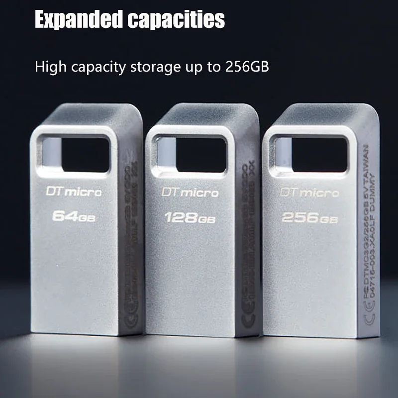 Kingston datatravaler محرك أقراص فلاش USB 3.2 Gen 1 64GB 128GB 256GB 200 برميل/الثانية قراءة صغيرة معدنية صغيرة فلاش حملة القلم DTMC3G2