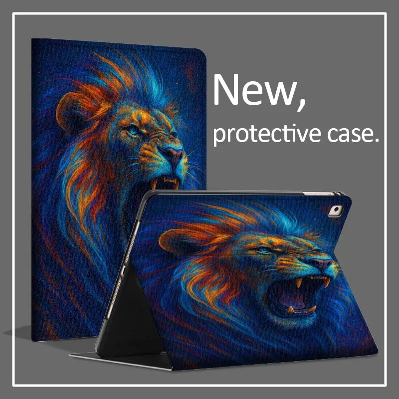 

Голова льва синего цвета для Huawei MatePad 5, 10, 11, 13, 3 X9a X8a V7 6 11,5 13,3 Защитный чехол для планшета