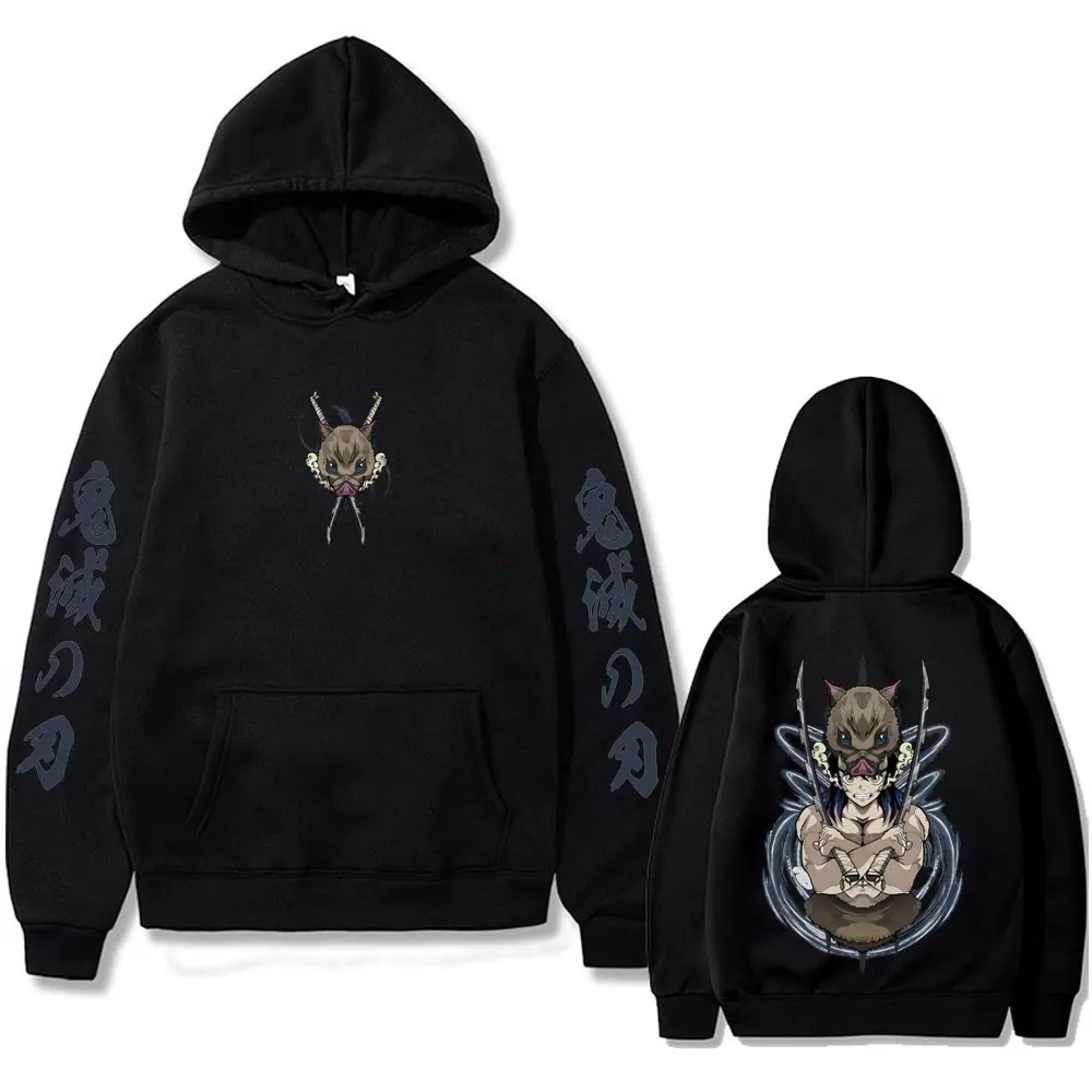 

Anime Demon Slayer Hashibira Inosuke Graphic Hoodie Men Women Casual Oversized Pullover Hoodies Men's Fashion Cool Streetwear