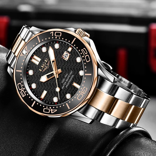 Imagen 2 del producto Relojes LIGE de marca para hombre, reloj de cuarzo de negocios, correa de acero inoxidable para hombre, relojes impermeables, relojes de pulsera con fecha, reloj Masculino