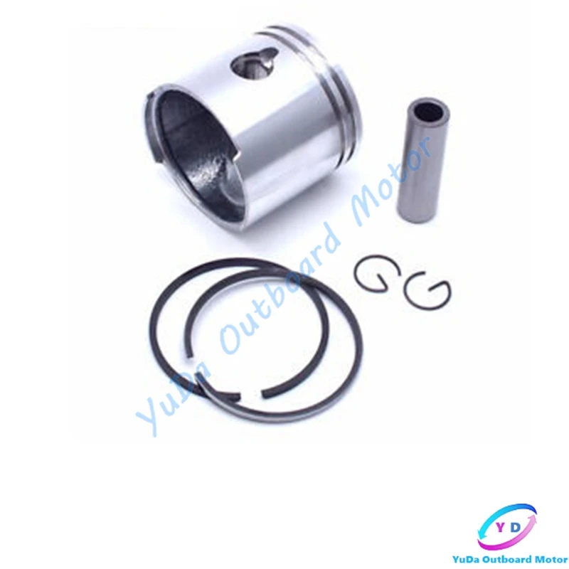 369-00001 Piston Set (Std) For TOHATSU 2 Stroke Outboard Motor M5 5HP With Clip and Pin 369-00001-0 351-00011-0 Diameter 55MM