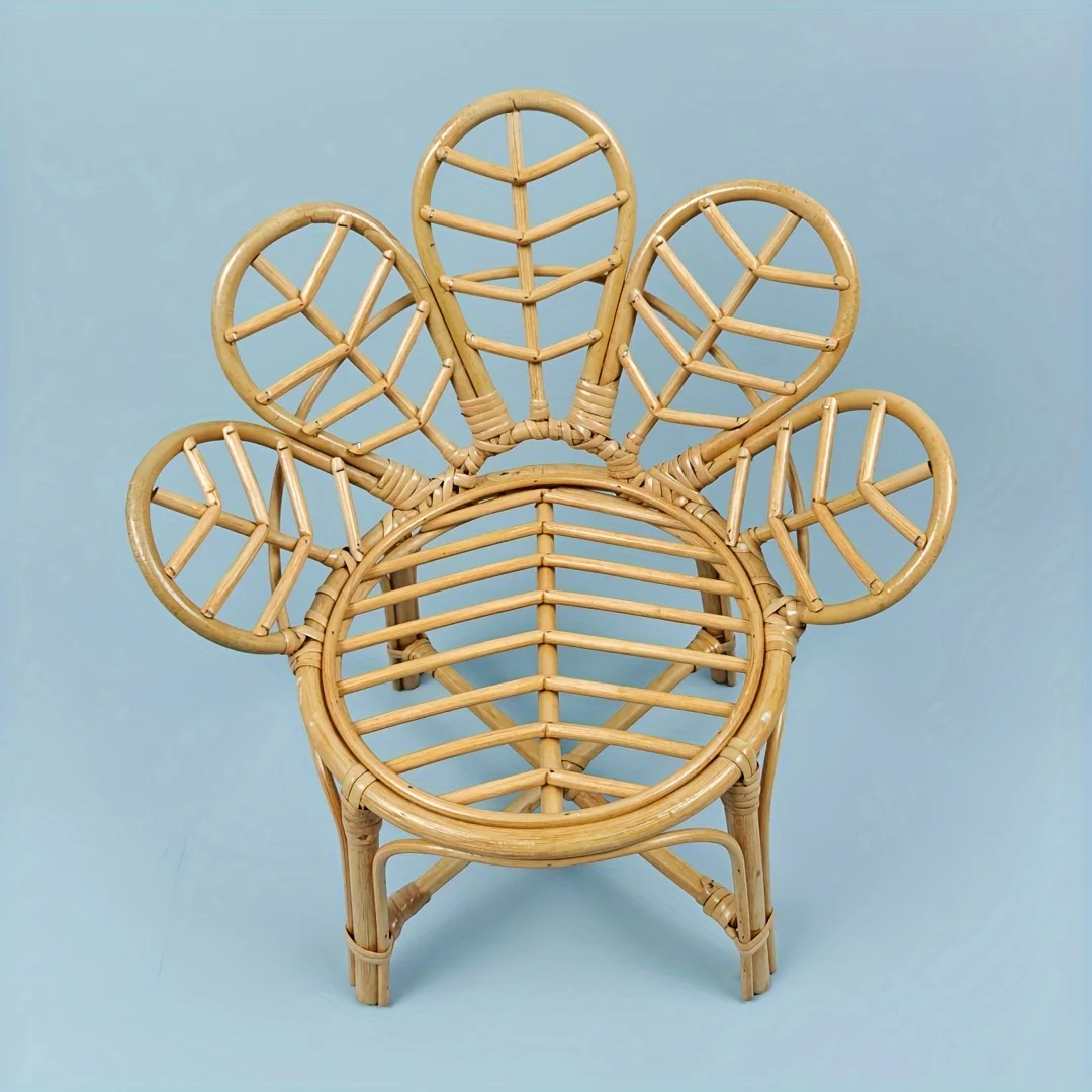 Newborn Photography Props Baby Rattan Flower Chair Infant Photo Furniture Rattan Bed Basket Posing Prop Baby Shooting Accessorie