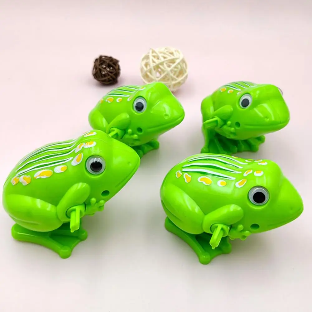 Wind-up Toy Educational Kids Frog Clockwork Toy Interactive Running Animal Toy for Children Boys Girls Teens