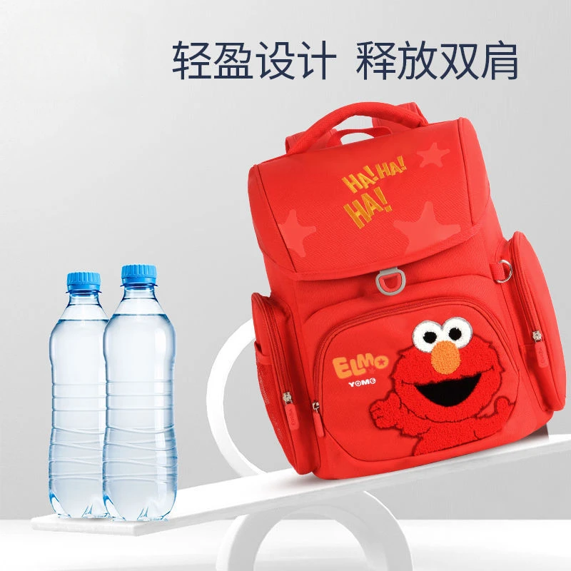 New Hasbro Sesame Street Elmo Cartoon Cute Children\'s Backpack Cartoon Kawaii Student Lightweight Reducing School Bag Wholesale