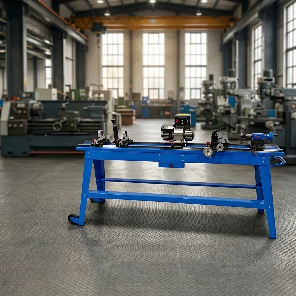 Billiard Shaft Maintenance Equipment Heavy Duty Lathe Adjustable Speed Accuracy Tool Rest Carriage Way Heavy Steel Construction