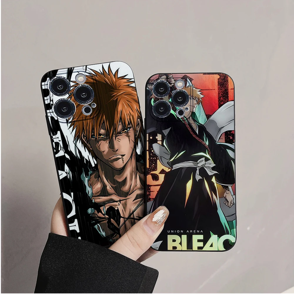 Bleach Kurosaki Ichigo Phone Case For IPhone 11 12 13 14 15 16 Mini Plus Pro Max Silicon Black Soft TPU Cover