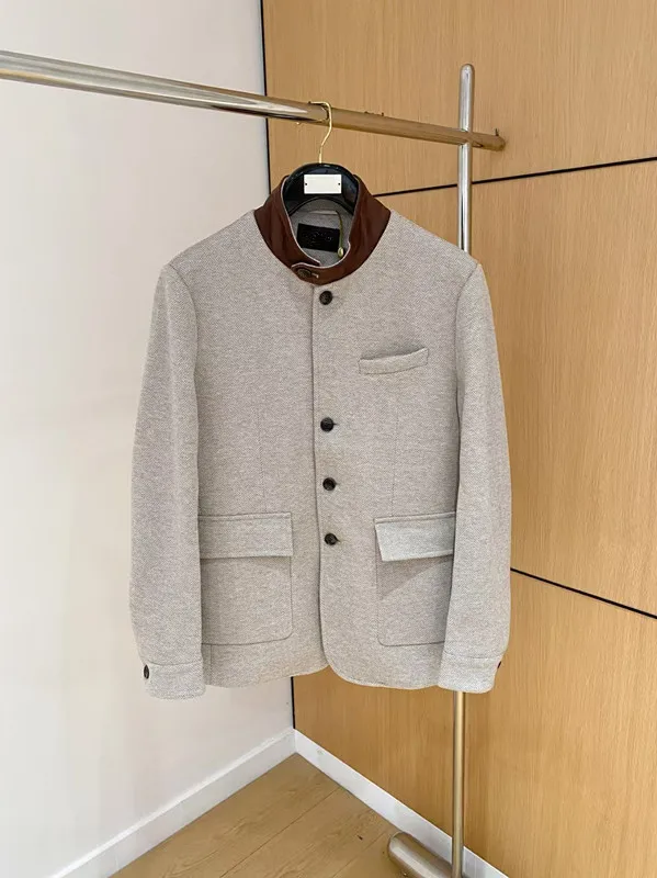 

LP Italian old money style 25aw stand-up collar simple business casual jacket