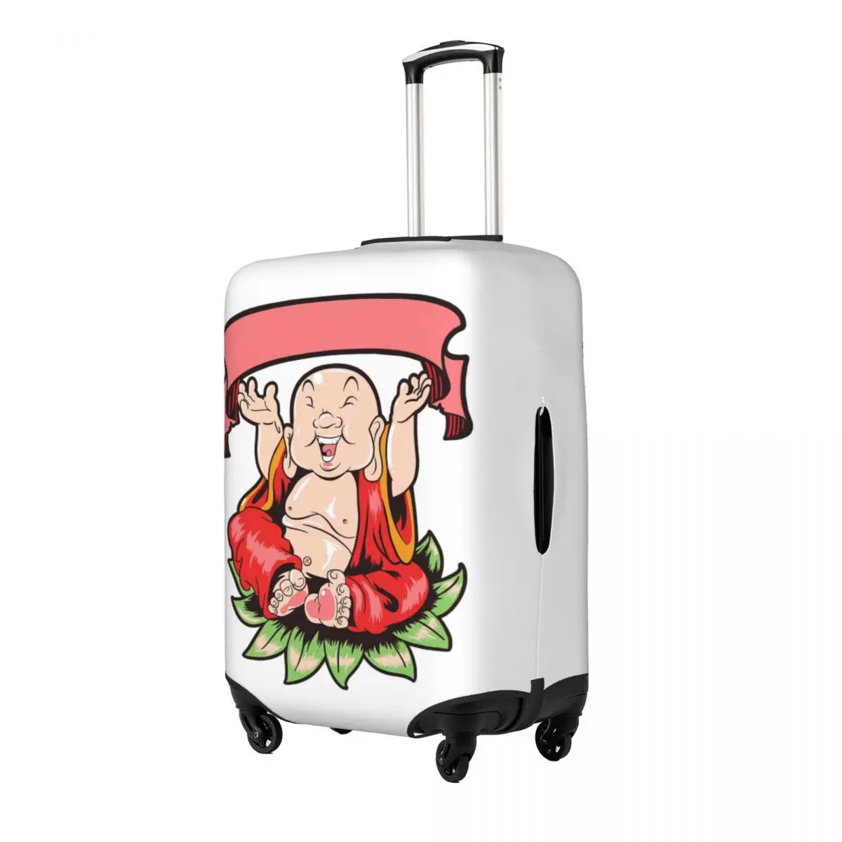 Budha Happy Vector With Editable Layers Print Luggage Protective Dust Covers Elastic Waterproof 18-32inch Suitcase Cover Travel