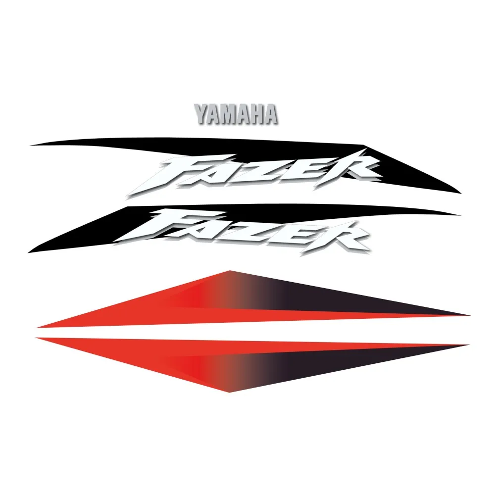 Road Motorbike compatible sticker kit Red Yamaha FZS 600 FAZER 02 03