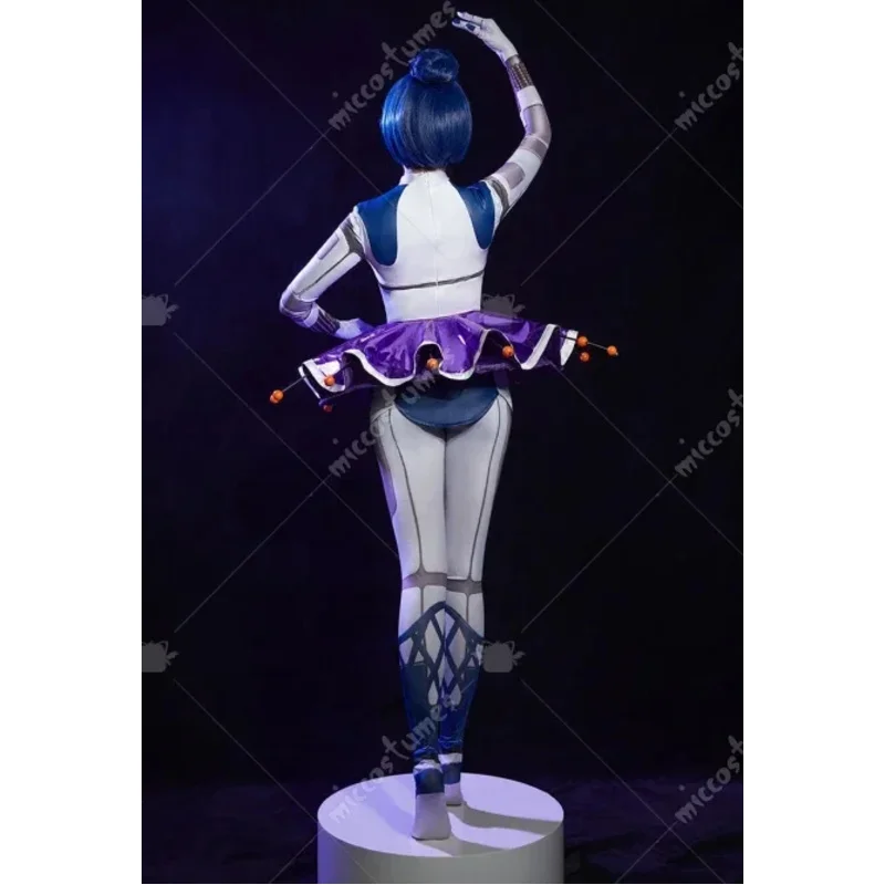 

CyMiccostumes Women's Ballora Cosplay Costume Bodysuit and Skirt with Earrings and Underskirt