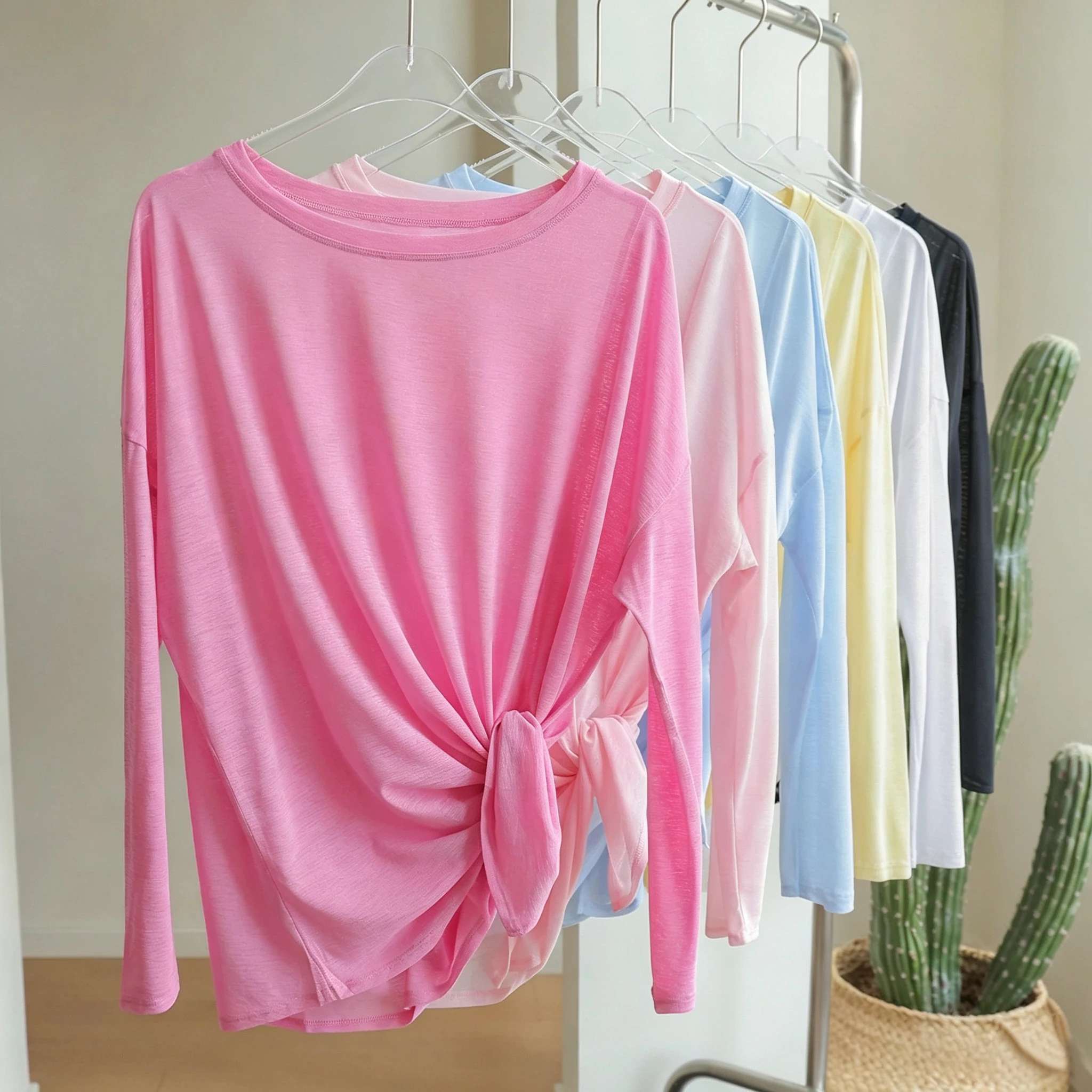 Summer Women's Loose Sport Yoga Shirts Breathable Thin Slimming Side Slits Comfortable Running Fitness Outdoor Leisure Sport Top