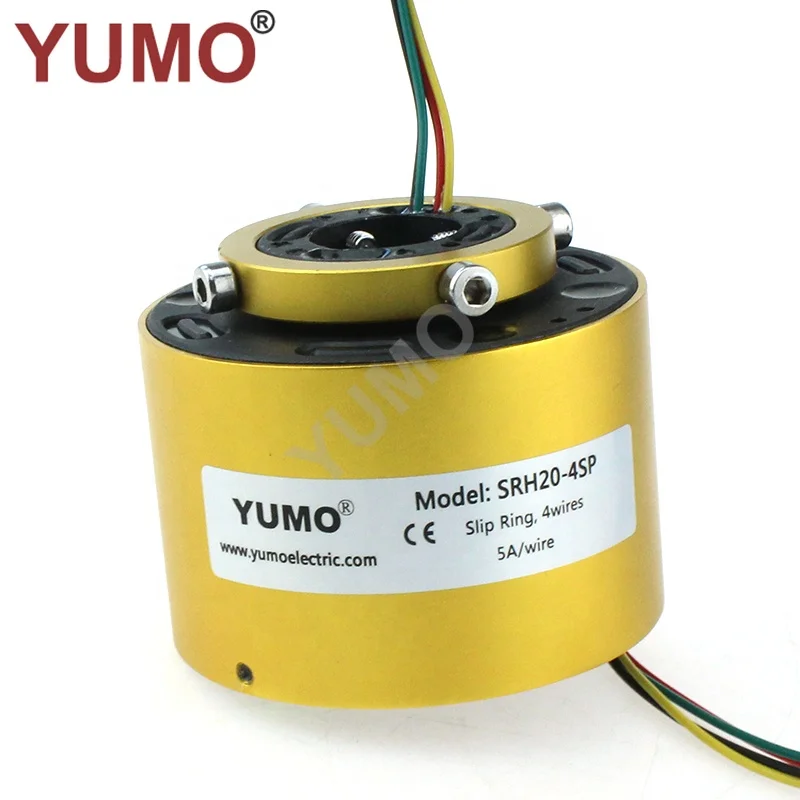 YUMO SRH20-4SP hole size 20mm 4wires 5A through bore slip ring