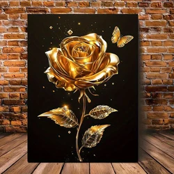 Diamond Painting Landscape Flower Black Golden Rose Full Square Cartoon 5D Diy Embroidery Cross Mosaic Home Decor Gift Handmade