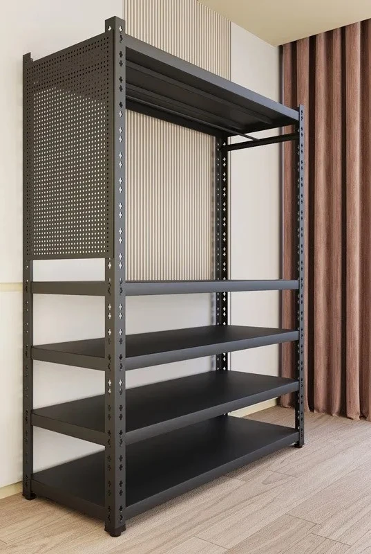 

Shelf Hanger Clothes Rod Wardrobe Open Cloakroom Multi-layer Shelf Hole Board Floor Shelf
