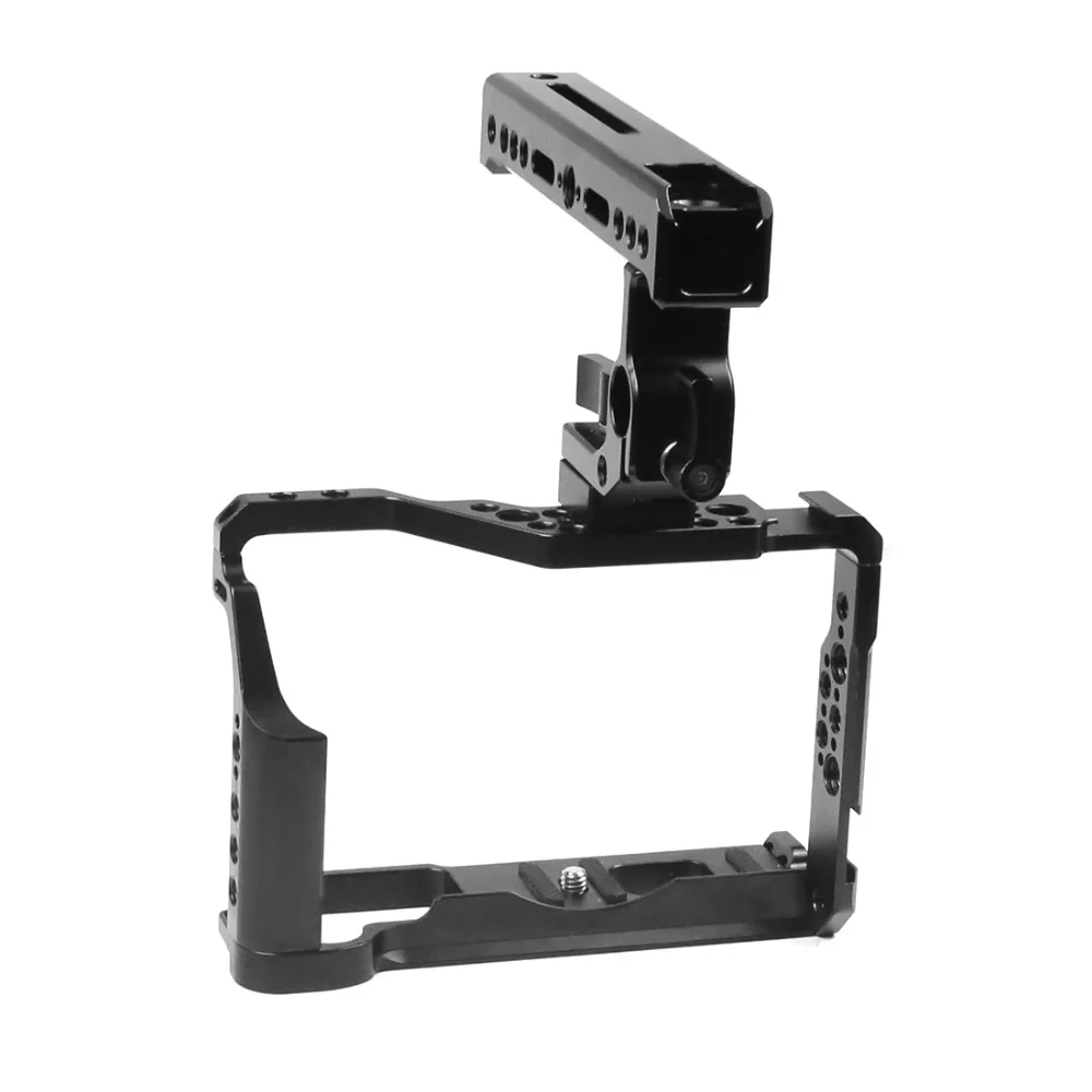 Aluminium SLR Kamera Käfig für Fujifilm X-T3 /XT3/XT2 /X-T2 DSLR Rig Schutzhülle Abdeckung mit Top griff Grip Kalten Schuh Montieren – Detail 16