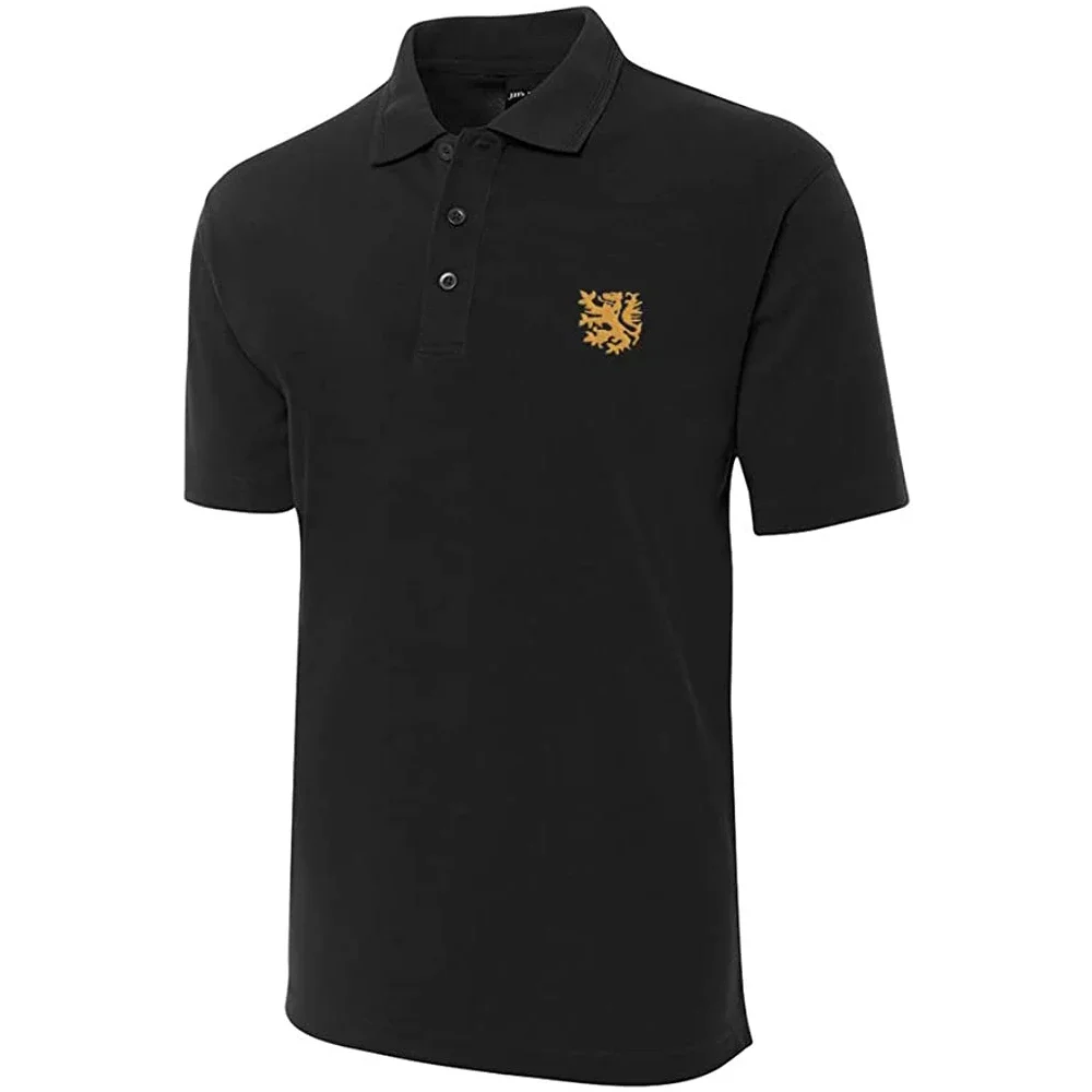 

Lyprerazy Golf Shirt Netherlands Lion Embroidered Short Sleeve Polo Shirts Classic Embroidery Men's Polo Shirt