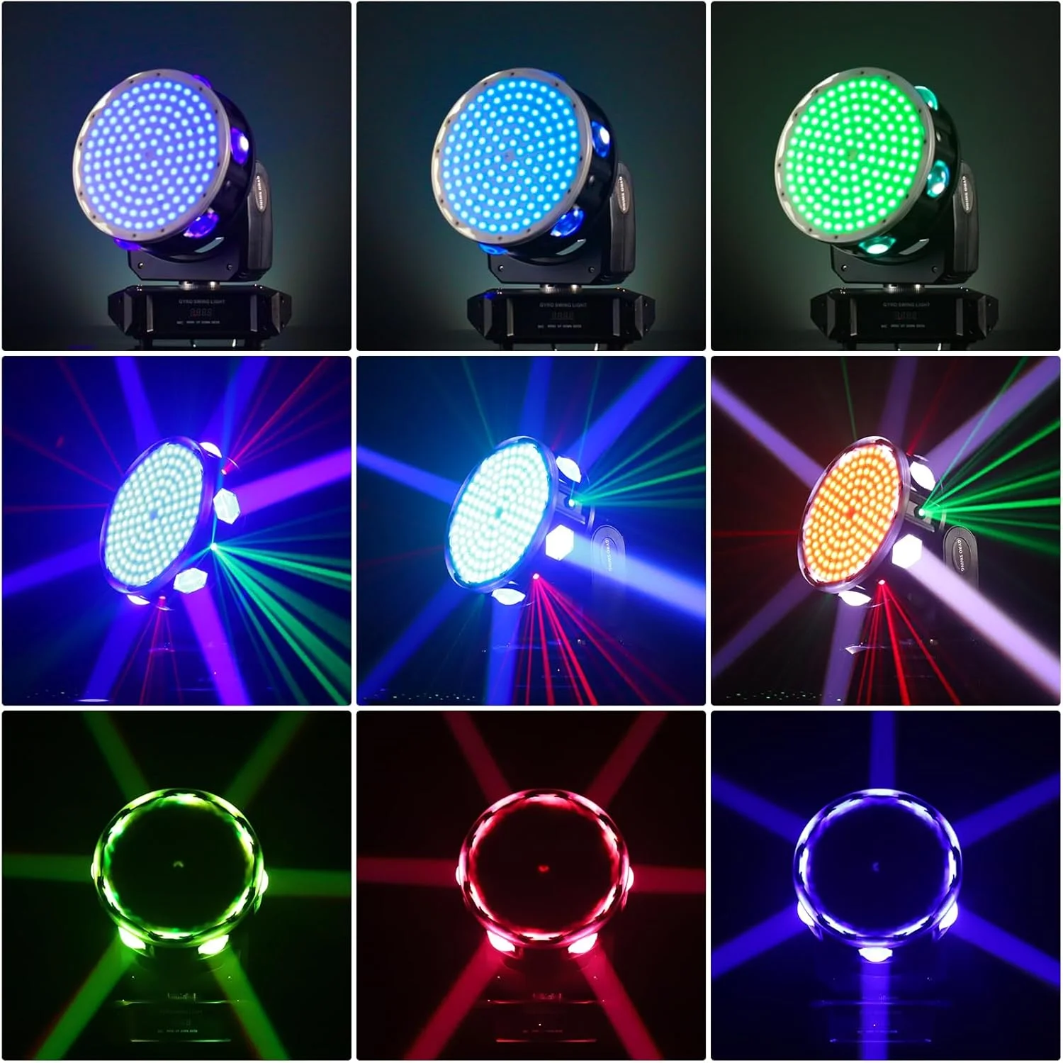 120W 6x15W Beam Moving Head Light DMX512 20/57CH 540° X-Axis 180° Y-Axis Infinite Rotation Pixel Effects for Stage DJ Concert