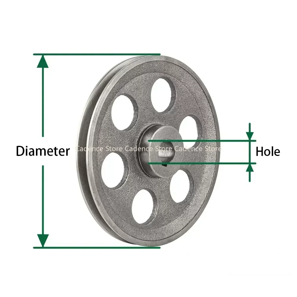 Thickened V-Belt Pulley Hollow Dia 140-200mm Single-Slot A Type Pulley Cast Iron Wheel Power Tool Accessories