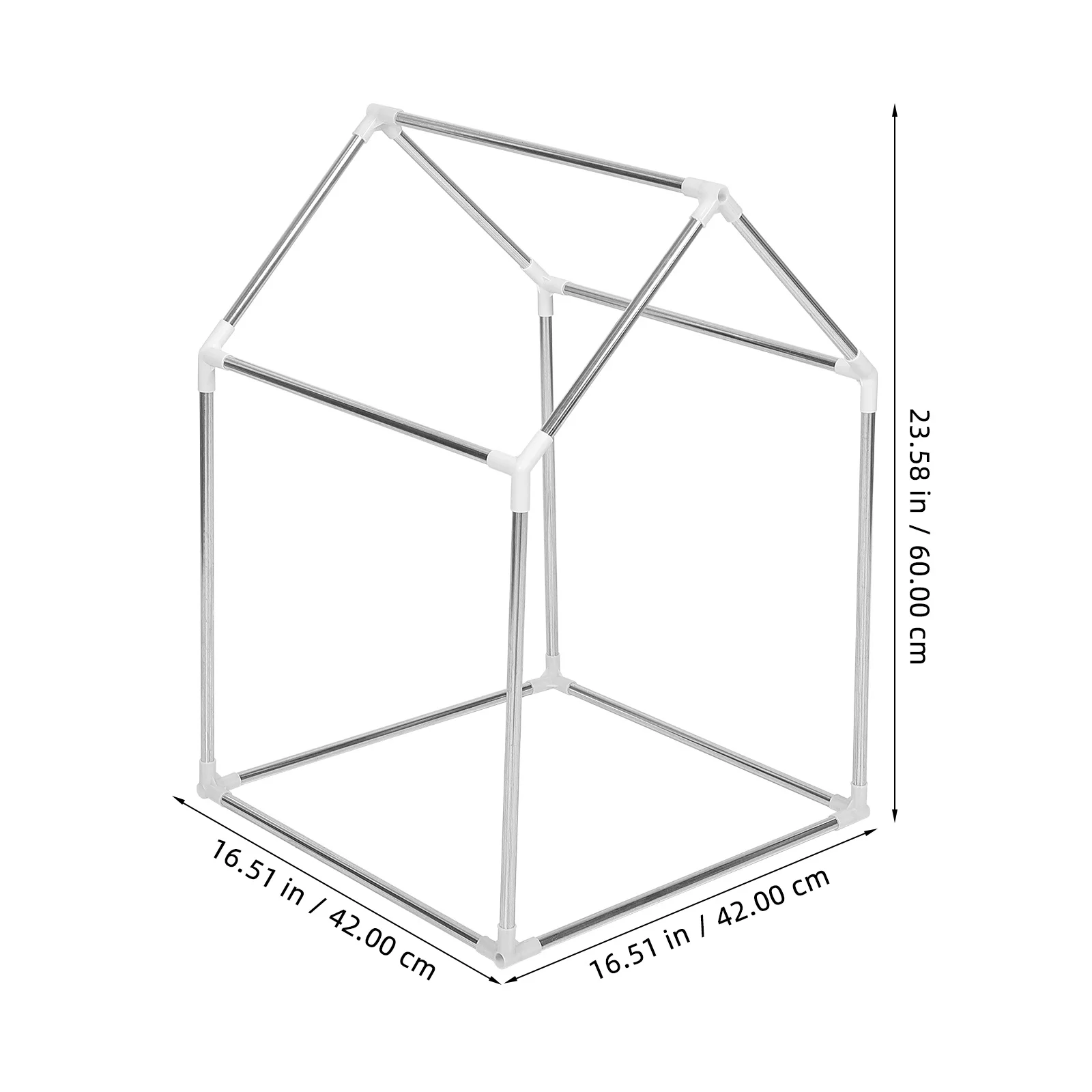 1 Zestaw Metalowy Rama Namiotu Domek dla Dzieci DIY Domek do Zabawy Zestaw do Budowania Namiotu Rozwijający Umiejętności Koordynacyjne Konstrukcja Przyjazna Zwierzętom