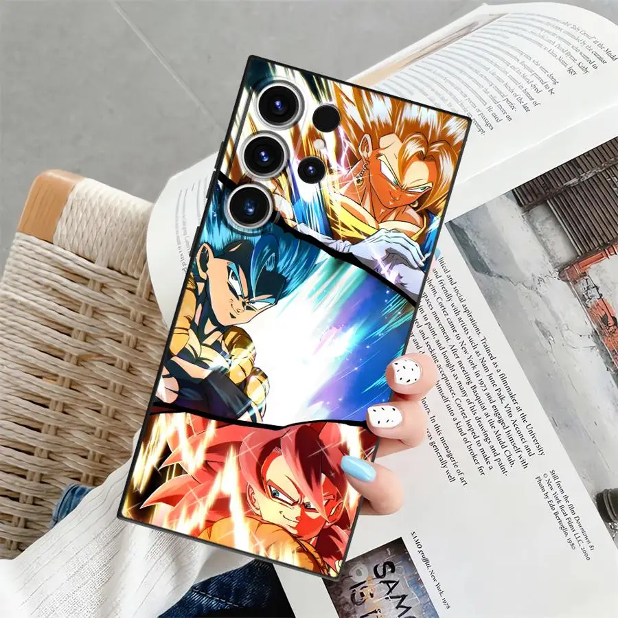 Case for Samsung Galaxy S23 Ultra S21 FE S25 Edge S20 S24 Plus Black Soft Phone Cover Dragon Ball Cool Anime