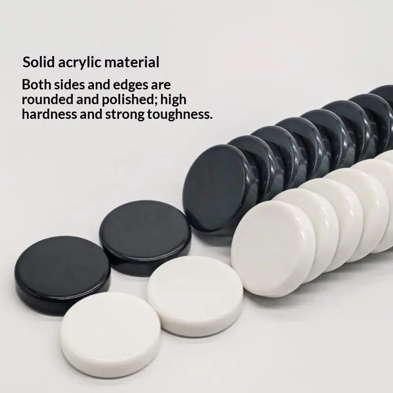 【BS】15 Pcs Backgammon Draughts Acrylic Round Multi Color Western Chess Checkers For Home Table Games