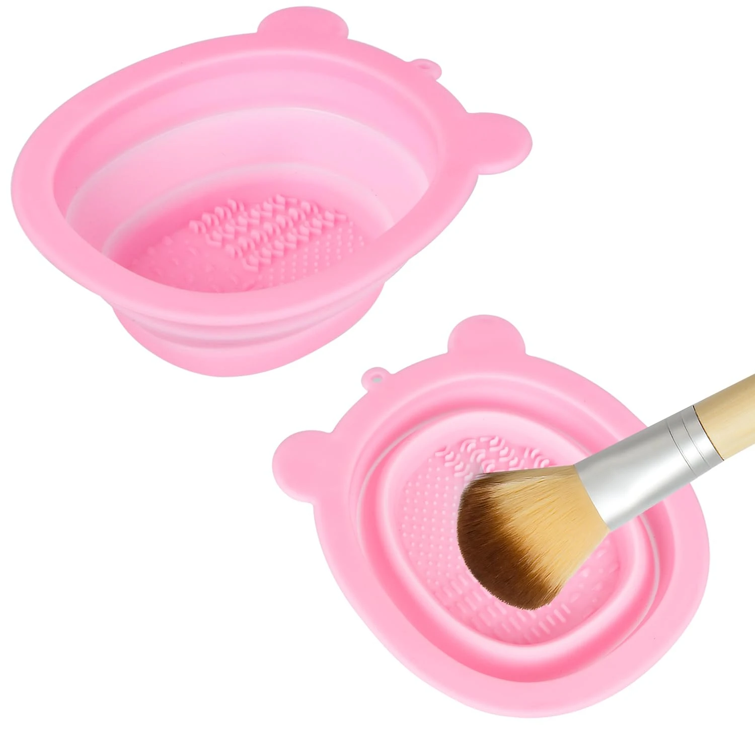 Enhanced silicone makeup brush cleaner mat for convenient, efficient, and portable use - Must-have essential tool for quick and 