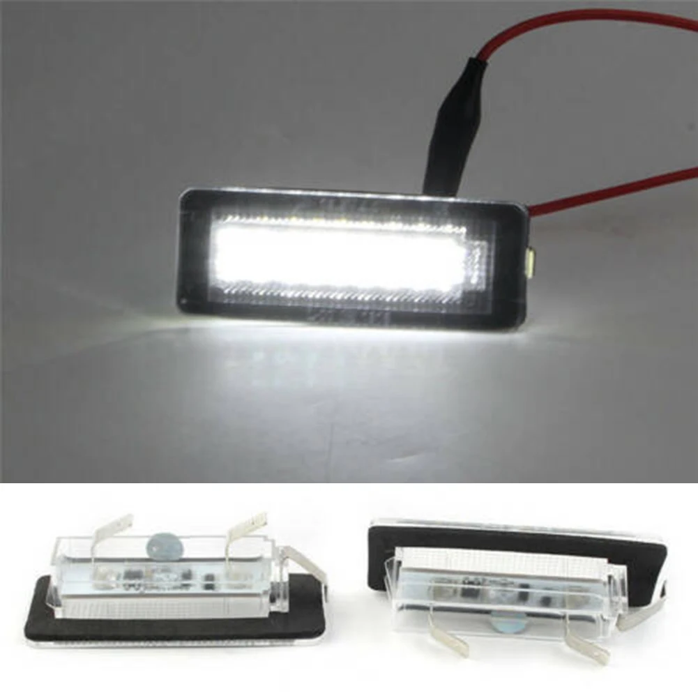 2PCS LED License Plate Lights With Canbus Controller White For Smart Fortwo Coupe Cabrio 450 451 Car Signal Lights Accessory