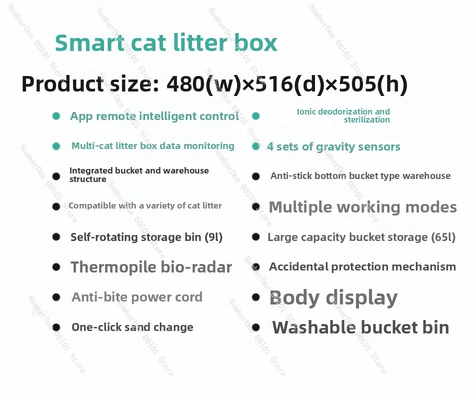 Pet Smart Cat Litter Box Fully Automatic Cleaning Large Deodorizing Cat Litter Machine Automatic Cat Toilet