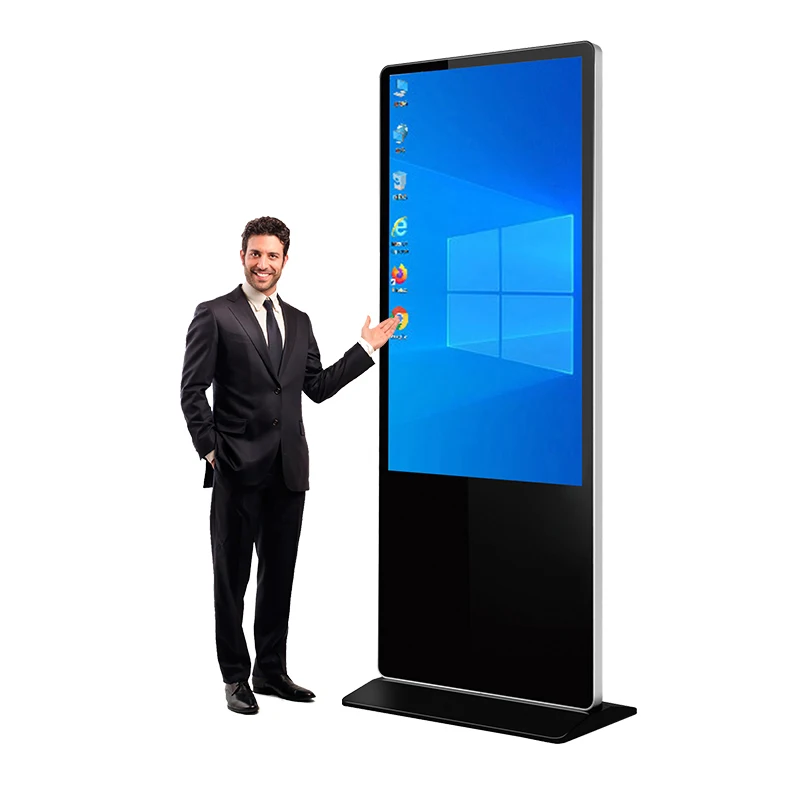 2K 4K 32 - 65 Inch Retail Display Digital Signage Advertising Machine Floor Stand Vertical & Horizontal Advertising Screen