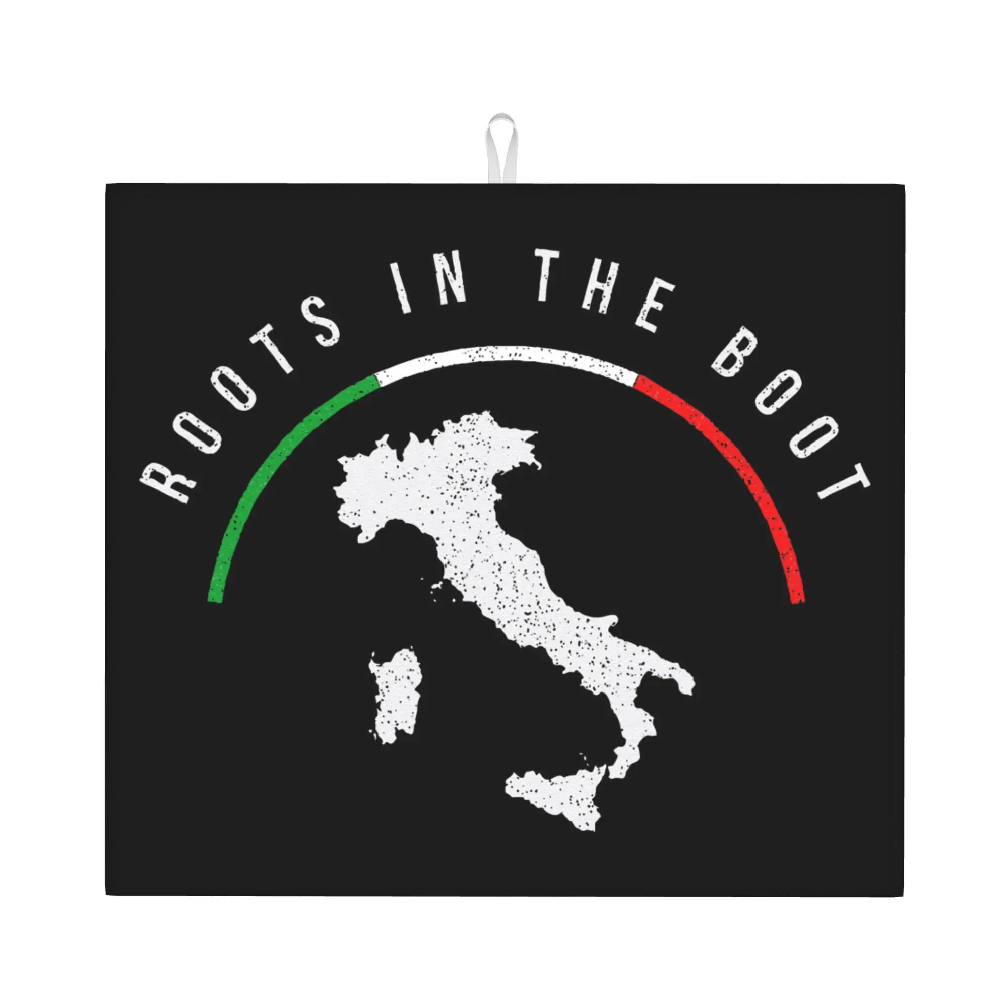 Italy Flag Italian Map Funny Pun Italia Non Slip Kitchen Counter Protector Mat Barware Tableware Reusable Drying Mat For Kitchen