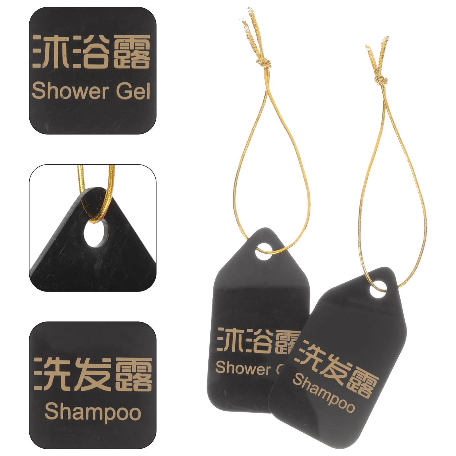 

1Set Acrylic Bathroom Shampoo Shower Gel Tags Sturdy Toiletries Identification Marking Dispenser Labels Bathroom Labels