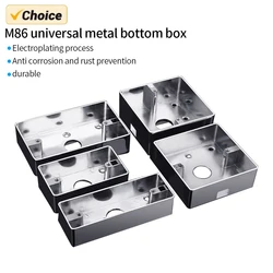 Zinc Metal Waterproof External Wall Mounting Box Dark Switch Wiring Box Back Surface Mount Box For 70 86 Type Exit Switch Socket