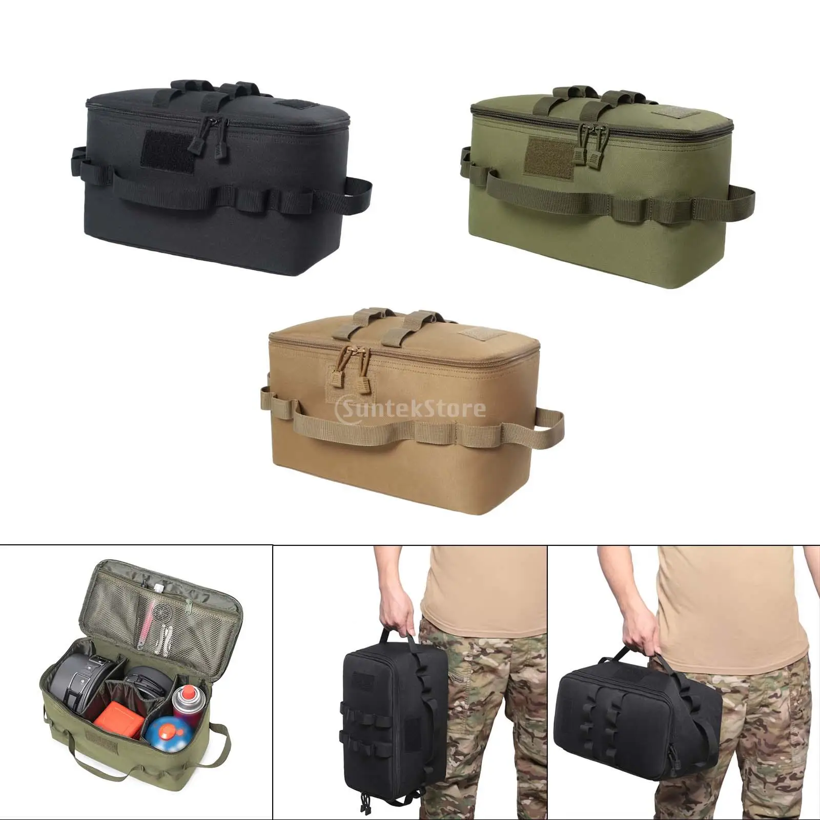 Imagem -05 - Outdoor Camping Gás Tank Storage Bolsa Grande Capacidade Ground Nail Tool Bolsa Canister Piquenique Panelas Utensílios Kit Organizer