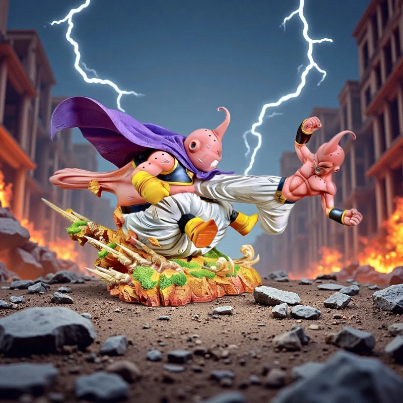 

Фигурка Dragon Ball GK Majin Buu Versus Buu, полностью окрашенная, высококачественная, лимитированная серия, статуэтка из смолы, настольное украшение для фанатов