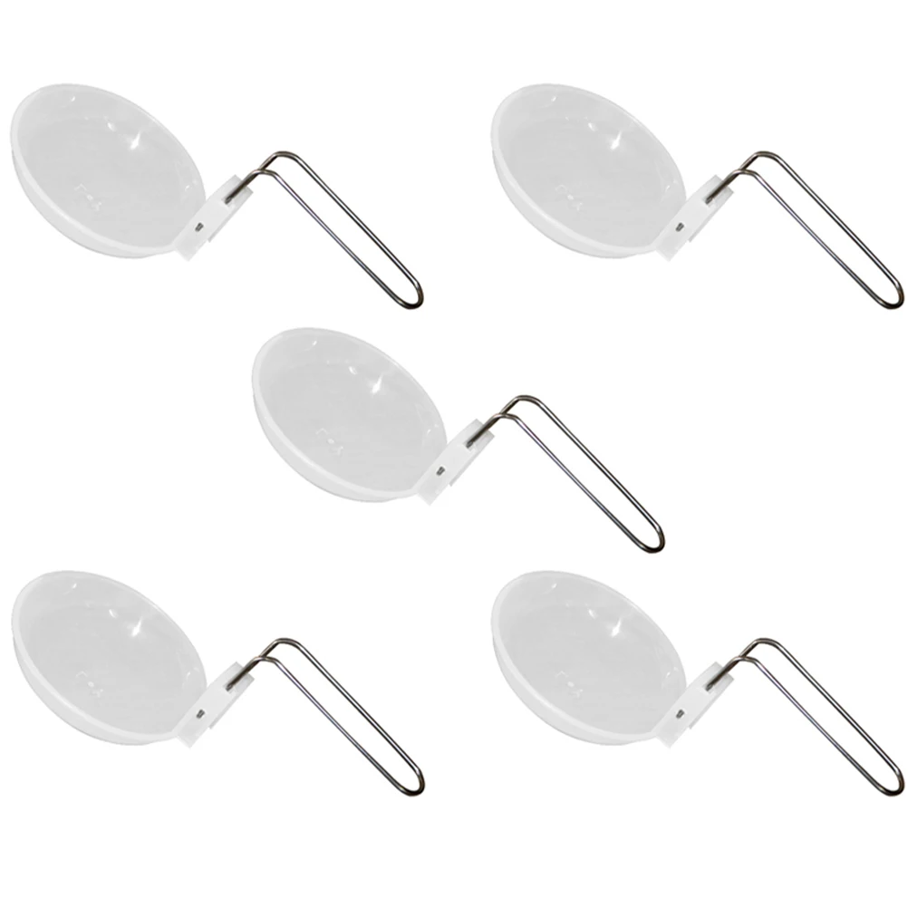 

5pc Folding Soup Spoons Long Handle Portable Plastic Tableware For Camping Picnic Bbq Kitchen Utensils Foldable Serving