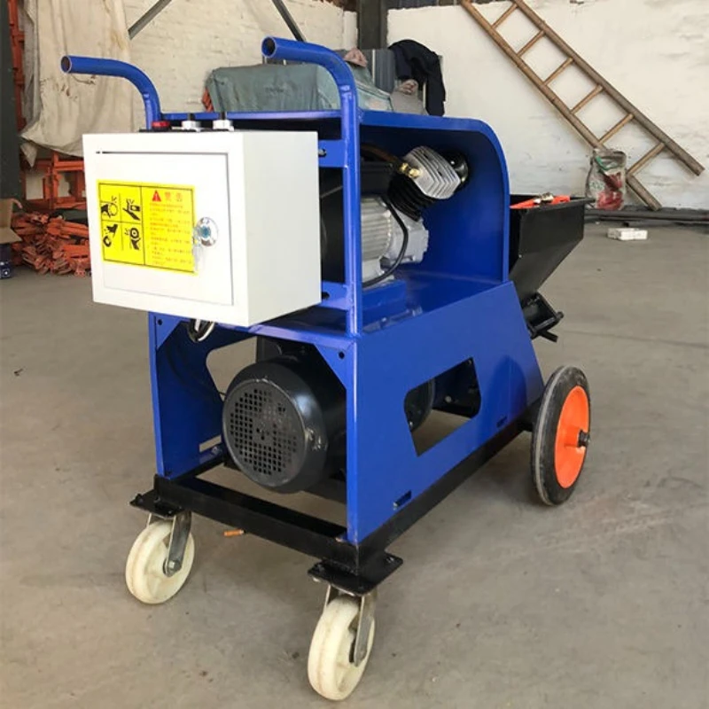 Mortar Spraying Machine Gypsum Plastering Machine with Hopper Screw Pump Electric Cement Ready Mix Wall Render Plasterer