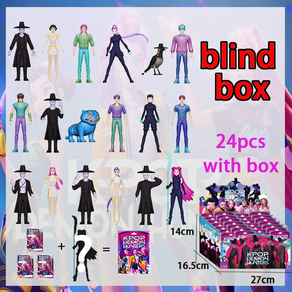 24個入り KPOP デビルハンター アクションフィギュアセット ブラインドボックス デルピタイガー ルミ ミラ ゾイ サッシー ドールズ コレクタブル ファンギフト