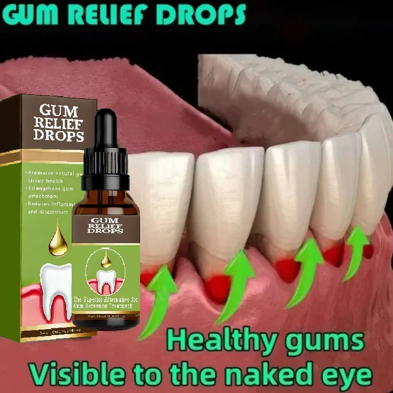 Quickly Repair Gum Serum Care Teeth Whiten Remove Yellow Repair Gum Regrowth Plaque Stains Relieve Gums Decay Toothache