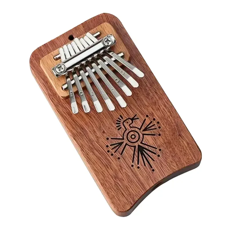 HAIMAI Kalimba 8-Tasten Kalimba Vogel Daumenklavier Akustisches Fingerklavier Sapele Holz Musikinstrument