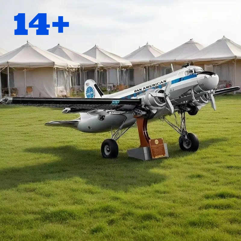 

IN STOCK Douglas Airplane Building Blocks Set Collectible Aircraft Model Desktop Decor Toys Gift for Adult Kids
