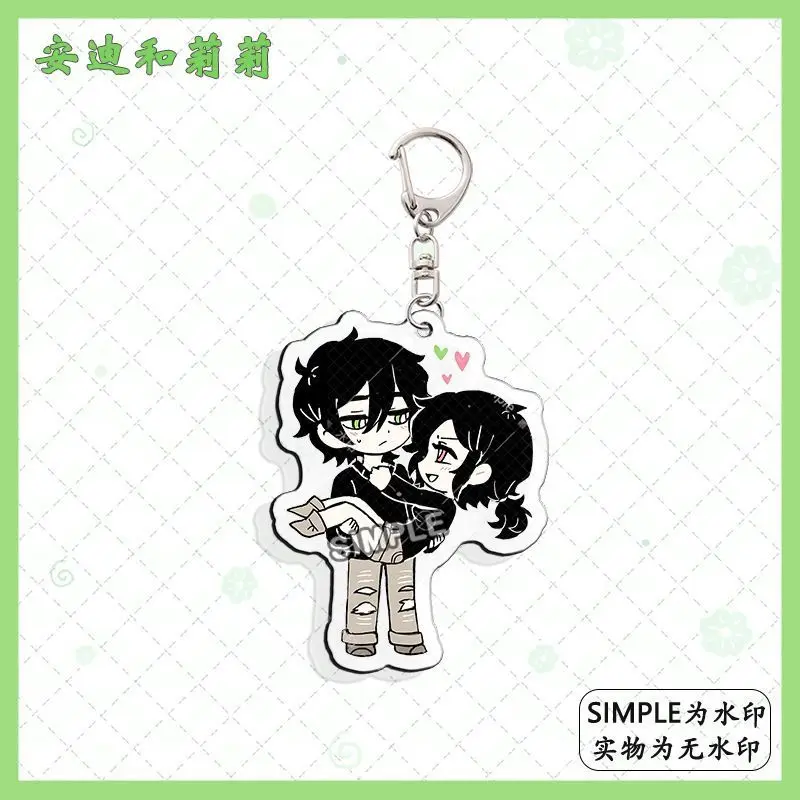 نعش آندي و ليلي الكرتون قلادة سلاسل المفاتيح أنيمي قلادة كيرينغ مجوهرات الديكور حقيبة الظهر الملحقات