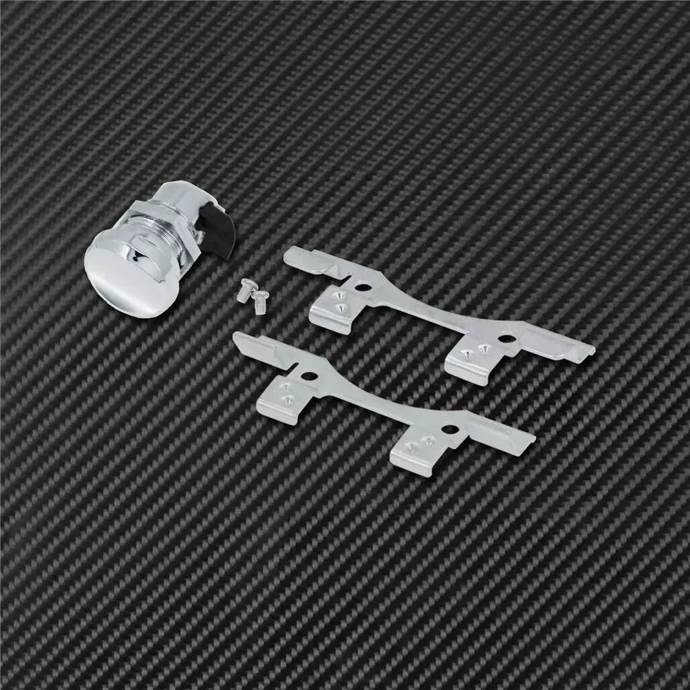 Motorcycle CNC Fuel Door Latch Push Button Gas Oil Cap Tank For Harley Touring Street Glide Electra Glide Road Glide 1992-2025