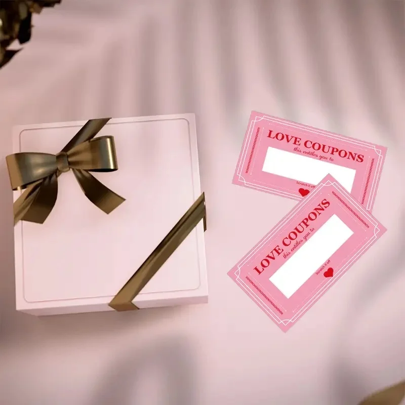 30 tarjetas rosa para rascar la suerte. Perfecto para juegos de fiesta, regalos y eventos sorpresa. Diversión para parejas de interacciones y helicópteros.