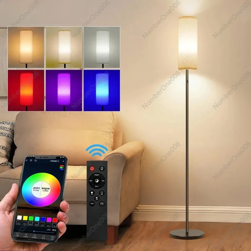 مصباح أرضي محيطي، إضاءة إيقاعية متزامنة بالموسيقى، يتم التحكم فيه بتطبيق بلوتوث، ضوء محيط ملون يمكنك صنعه بنفسك للمنزل