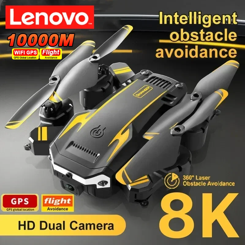 Lenovo-G6 Pro Professional HD Brushless Fotografia Aérea Drone, Quadrotor Evitar Obstáculos para Adultos e Crianças, 8K, GPS, Brinquedos