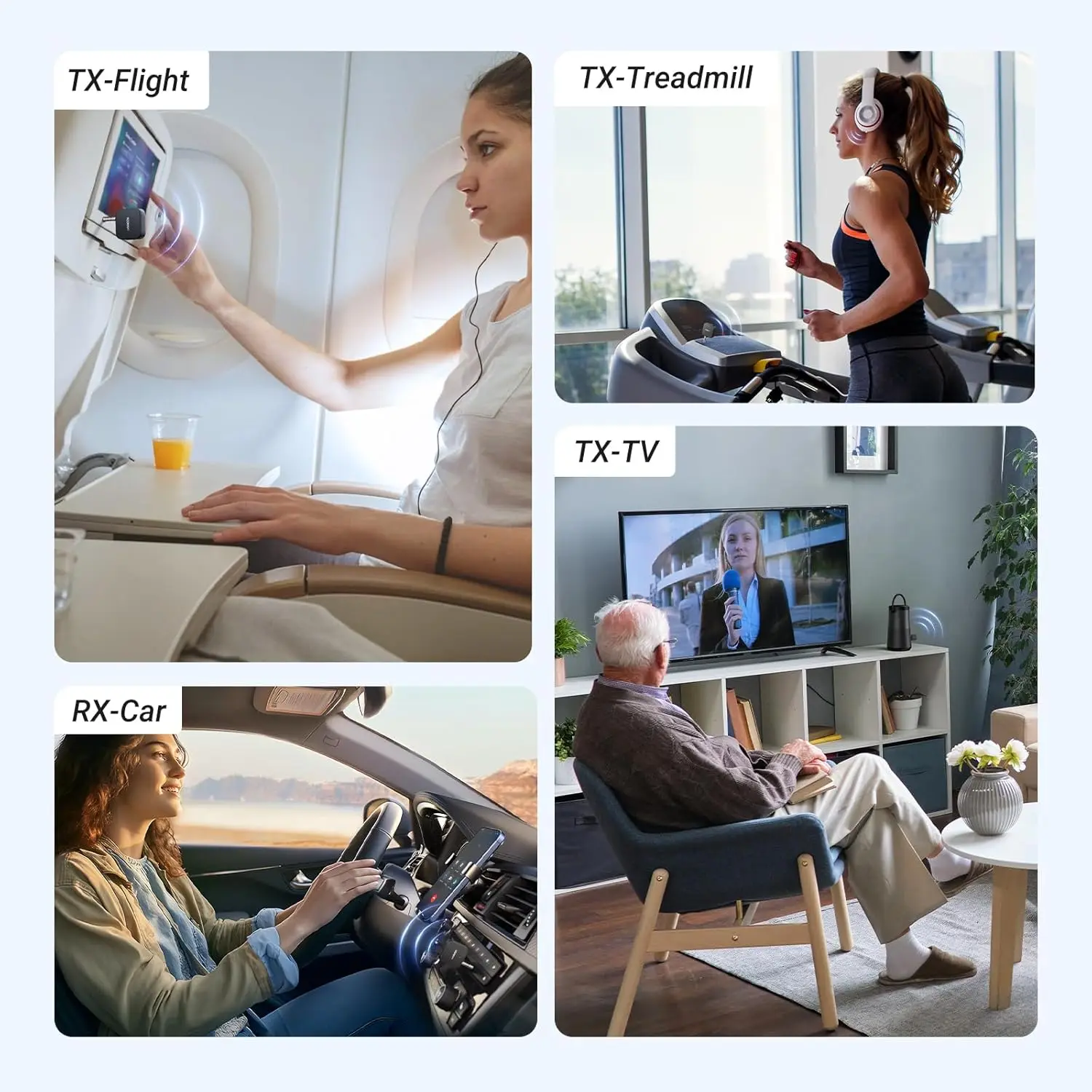 ตัวส่งและรับสัญญาณบลูทูธ UGREEN 5.2, อะแดปเตอร์ไร้สายแบบคู่ สำหรับหูฟัง, ลำโพง, ทีวี, พีซี, MP3, ฟิตเนส