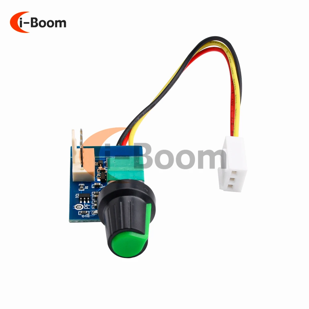 DC 12V Manual 4-Wire PWM Fan Speed Motor Controller Board With Knob Switch 3P Plug Electrical Equipment Governor Module