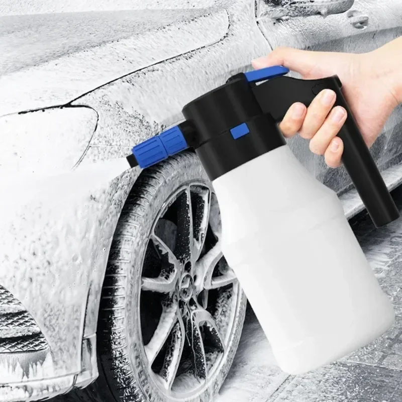 1.5L Electric Snow Foam Sprayer  Car Wash Spray Bottle USB Rechargeable Lance Watering Can for Car Window Cleaning