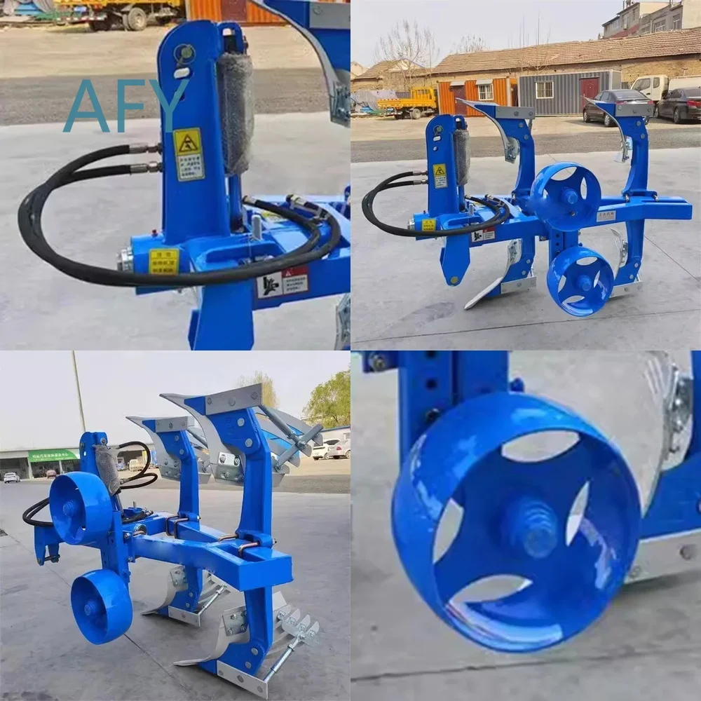 Four-Wheeled Hydraulic Flip Plow for Tractor Deep Plowing Rotary Tilling Ridging Farm Equipment Agricultural Machinery Side