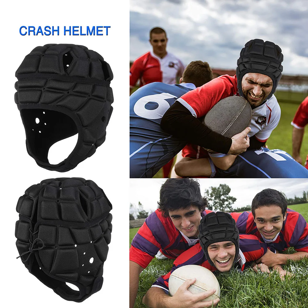 Rugby Helmet Headguard Headgear for Soccer Scrum Cap Head Protector Soft Protective Support Rugby Flag Football Helmet Adults